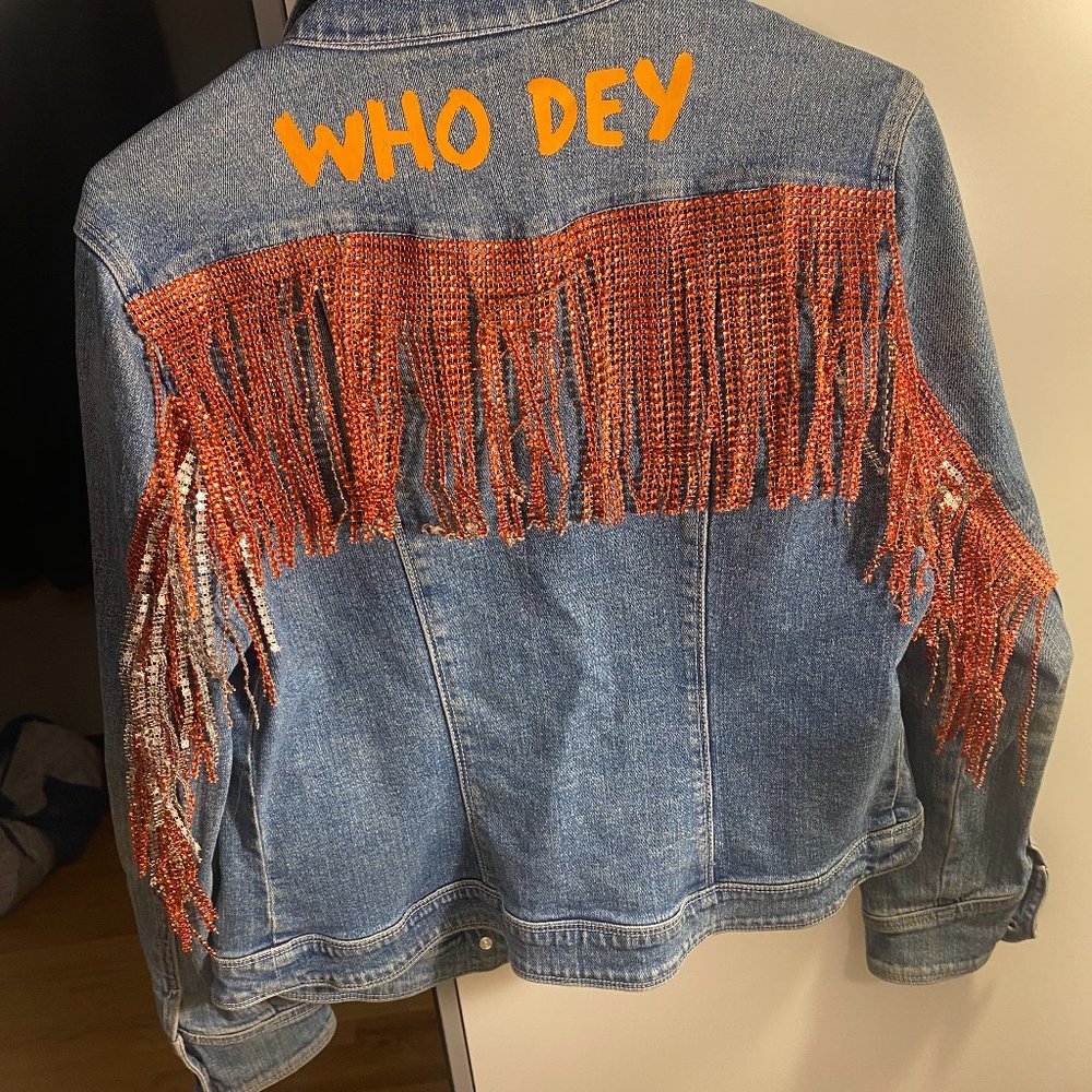 bengals who dey jean jacket